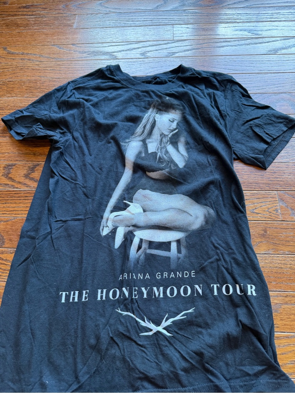 Ariana Grande Black The Honeymoon Tour Graphic Tee